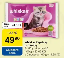 Tesco Whiskas Kapsičky pro kočky nabídka