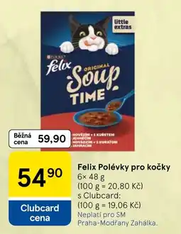 Tesco Felix polévky pro kočky nabídka