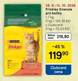 Tesco Friskies Granule pro kočky nabídka