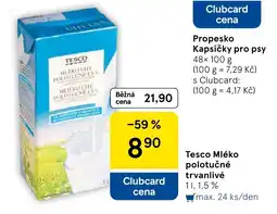 Tesco Tesco mléko polotučné trvanlivé nabídka