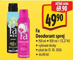 Albert Fa Deodorant sprej nabídka