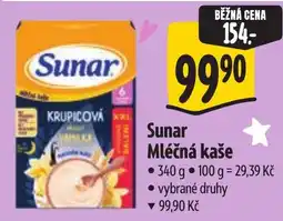 Albert Sunar mléčná kaše nabídka