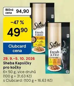 Tesco Sheba kapsičky pro kočky nabídka