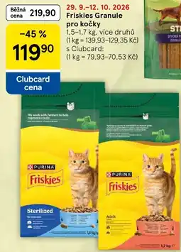 Tesco Friskies pro kočky nabídka