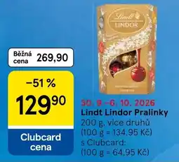 Tesco Lindt Lindor Pralinky nabídka