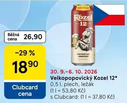 Tesco Kozel 12 nabídka