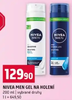 Terno Nivea men gel na holení nabídka