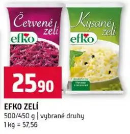 Terno Efko zelí nabídka