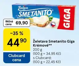 Tesco Želetava Smetanito Giga Krémové nabídka