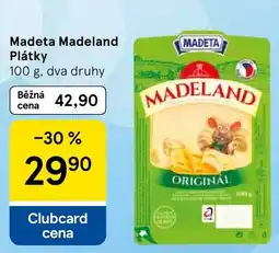 Tesco Madeta Madeland Plátky nabídka