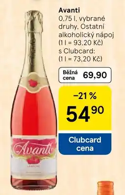 Tesco Avanti nabídka