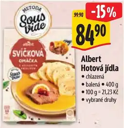 Albert Albert svíčková omáčka nabídka