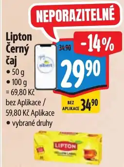 Albert Lipton Černý čaj nabídka