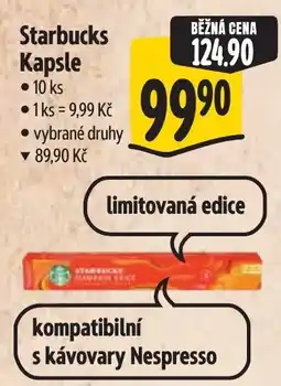 Albert Starbucks kapsle nabídka