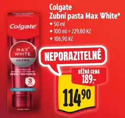 Albert Colgate zubní pasta max white nabídka