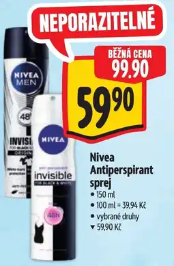 Albert Nivea Antiperspirant sprej nabídka