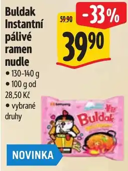 Albert Buldak instantní pálivé ramen nudle nabídka