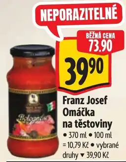 Albert Franz Josef Omáčka na těstoviny nabídka