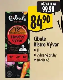 Albert Cibule Bistro Vývar nabídka