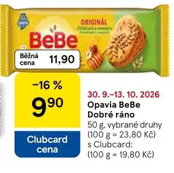 Tesco Opavia BeBe Dobré ráno nabídka