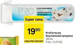 Tesco ProFormula Kosmetické tampóny nabídka