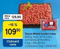 Tesco Tesco Mleté hovězí maso nabídka