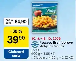 Tesco Nowaco Bramborové vlinky do trouby nabídka