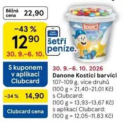Tesco Danone Kostiči barvíci nabídka