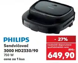 Kaufland Philips sendvičovač 3000 hd2330/90 nabídka