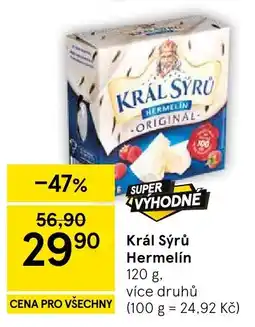 Tesco Král Sýrů Hermelín nabídka