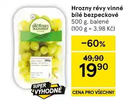 Tesco Grower's Harvest hrozny révy vinné bílé bezpeckové nabídka