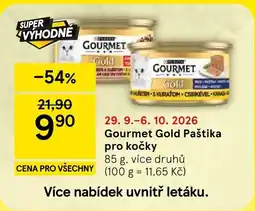 Tesco Gourmet Gold Paštika pro kočky nabídka