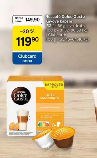 Tesco Nescafe Dolce Gusto kávové kapsle nabídka