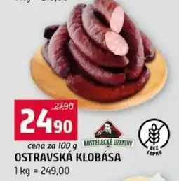 Terno Kostelecké uzeniny ostravská klobása nabídka