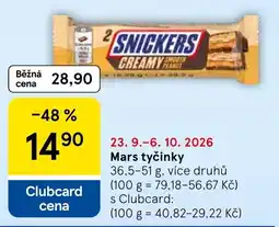 Tesco Snickers creamy nabídka