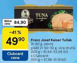 Tesco Franz Josef Kaiser Tuňák nabídka
