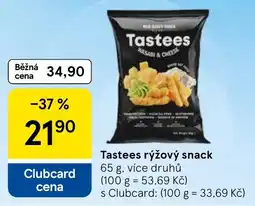 Tesco Tastees rýžový snack nabídka