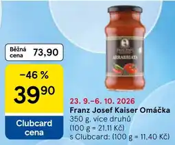 Tesco Franz Josef Kaiser Omáčka nabídka