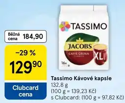 Tesco Tassimo kávové kapsle nabídka