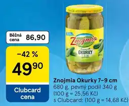Tesco Znojmia Okurky 7-9 cm nabídka