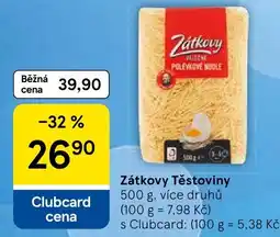 Tesco Zátkovy těstoviny nabídka