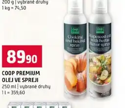 Terno Coop premium olej ve spreji nabídka