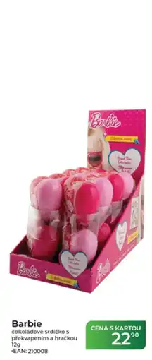 Tamda Foods Barbie čokoládové srdíčko s překvapením a hračkou nabídka
