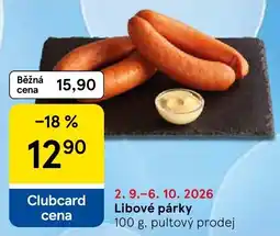 Tesco Libové párky nabídka