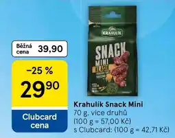Tesco Krahulík Snack Mini nabídka