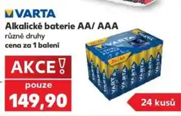 Kaufland Varta alkalické baterie aa aaa nabídka