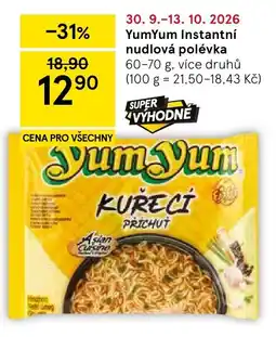 Tesco YumYum kuřecí příchut nabídka