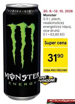 Tesco Monster energetický nápoj nabídka