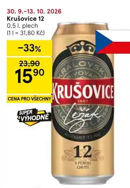 Tesco Krušovice 12 nabídka