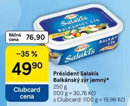 Tesco Président Salakis Balkánský sýr jemný nabídka